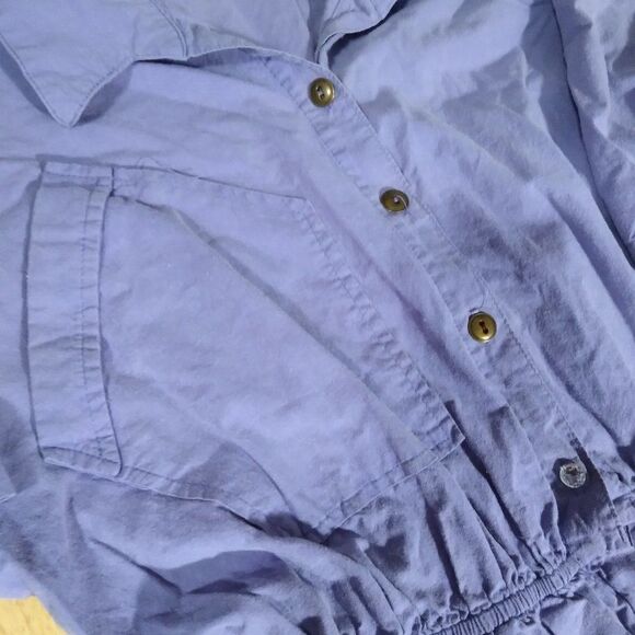 Vintage Purple Short Sleeve Romper Jumpsuit - Picture 2 of 7